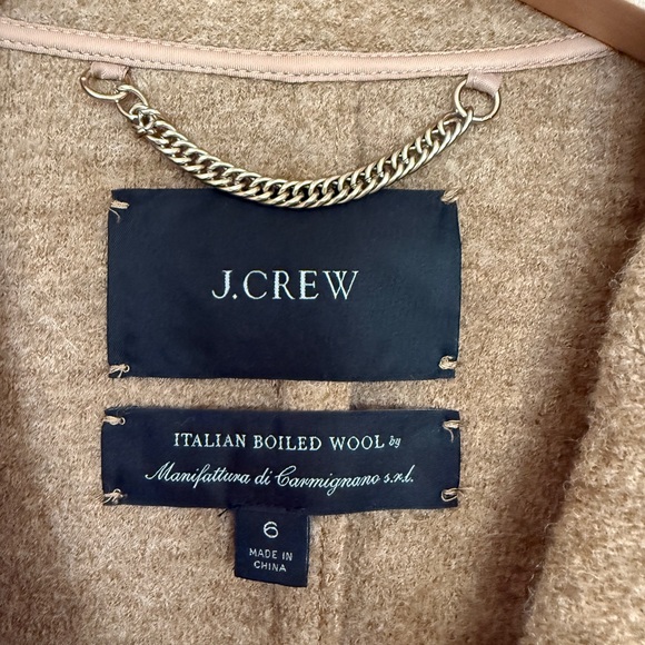 J. Crew Camel Italian Wool Size 6 Coat - Picture 4 of 6